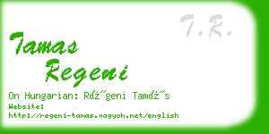 tamas regeni business card